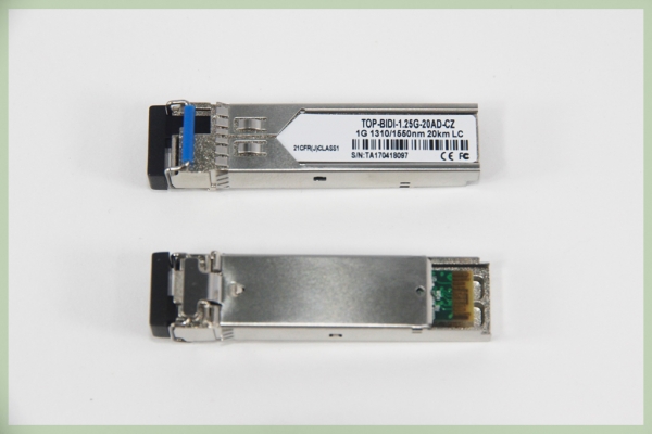 TOP-BIDI-1.25G-20AD-CZ 1G 1310/1550nm 20 km LC